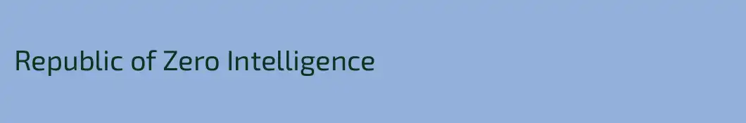 Republic of Zero Intelligence